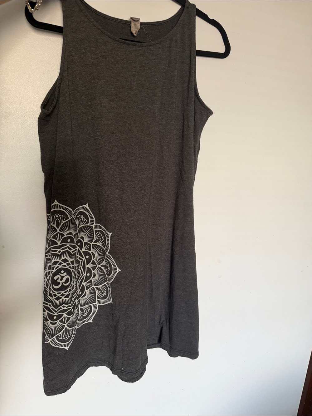 Women's Gray dress with White Mandala Graphic